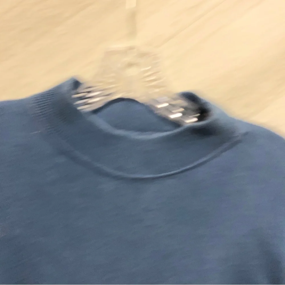 Geoffrey Beene | Blue High Mock Neck SweaTer Size XL